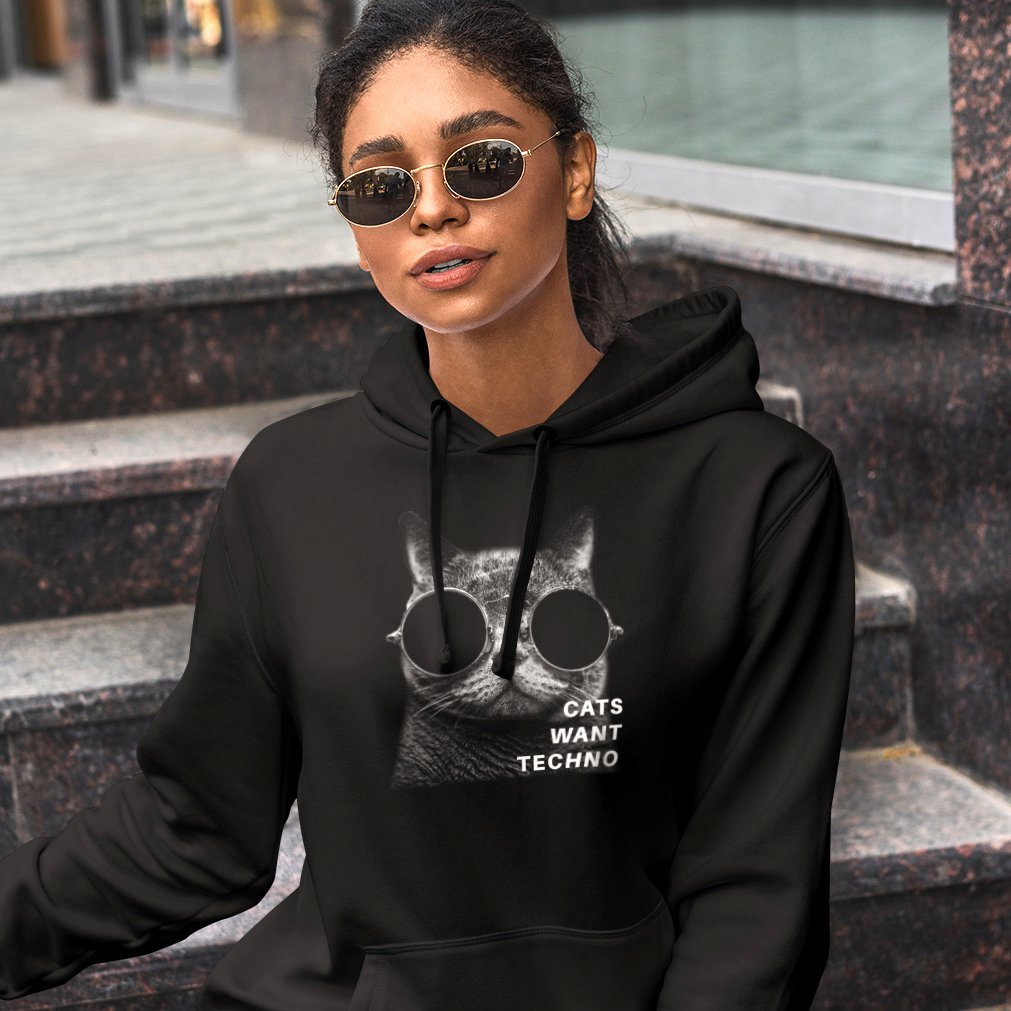 women Techno hoodie, Techno hoodie