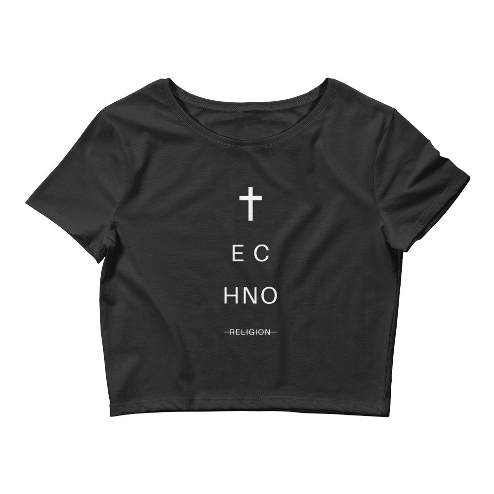 techno religion crop top, techno crop top
