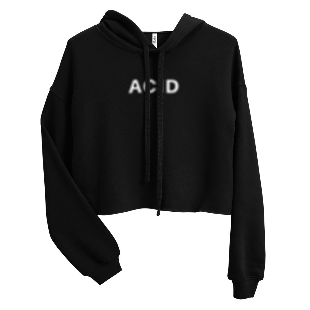 acid techno crop hoodie, techno hoodie
