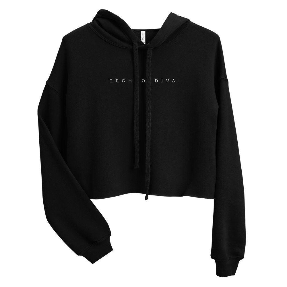 Techno Diva Crop hoodie, Techno Crop Hoodie