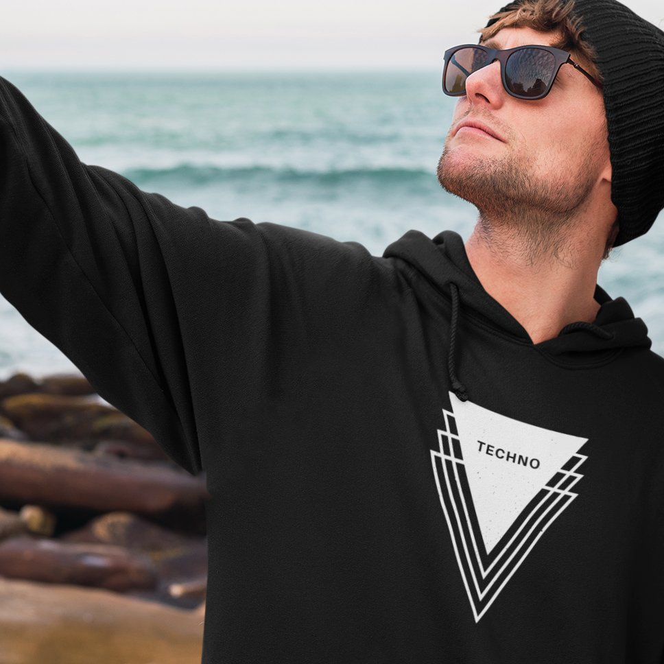 Men Techno hoodie, Techno hoodie