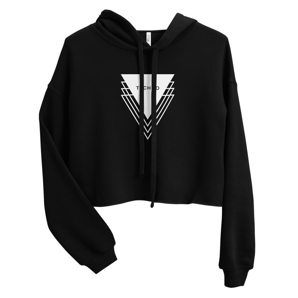 techno crop hoodie, techno hoodie